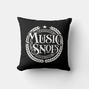 Coussin Music Snob - amoureux de musique amusante