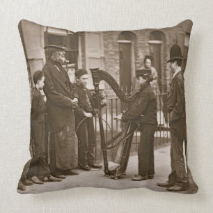Coussin Musiciens italiens de rue, de la 'vie dans la rue