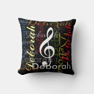 Coussin musique à motifs décoration design