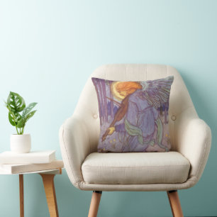 Coussin Musique d'ange jouant du violon, musique vintage