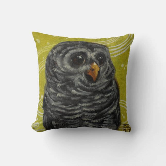 Coussin Musique du carreau de hibou de bébé de sphères (Recto)