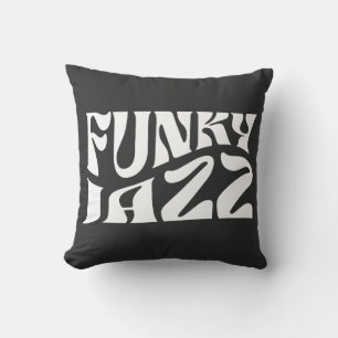 Coussin Musique Jazz Funky Typographie Gras