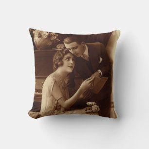 Coussin Musique Romantique Vintage, Amoureux de l'Amour et