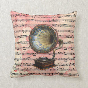 Coussin Musique vintage