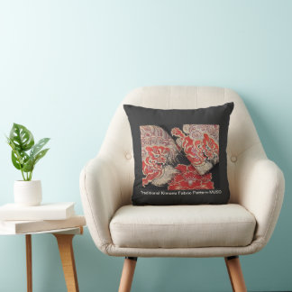 COUSSIN MUSOオリジナルクッション　かっこいい獅子と牡丹