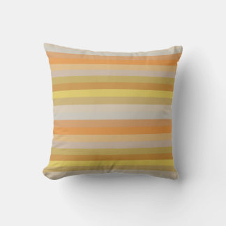 Coussin Mustard & Terracotta  Earth Tone Horizontal Stripe