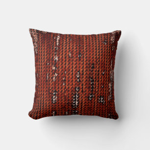 Coussin MVB Country Faux Burlap Motif-Burnt jB Orange
