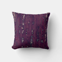 Coussin MVB Pays Faux Burlap Motif-Violet