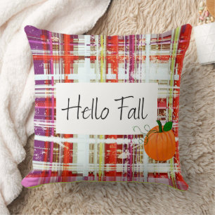 Coussin MVB Pumkin Plaid Bonjour Automne