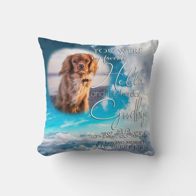 Coussin My Favori Hello Clouds Pet Mémoriser votre photo (Recto)