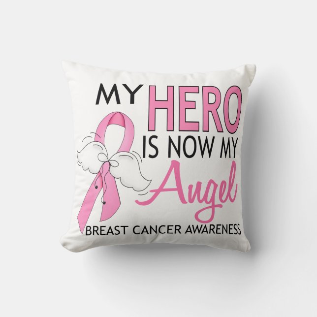 Coussin My Here Is Now My Angel Breast Cancer (Recto)