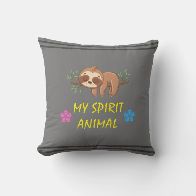 Coussin My Spirit Animal | Jolie machine à coudre (Recto)