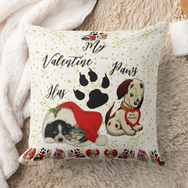 Coussin My Valentine Has Pws Charming mignon Amoureux de l (Couverture)