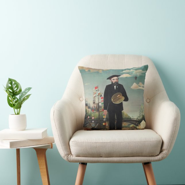 Coussin Myself Portrait Paysage 1890, Henri Rousseau (Chaise)