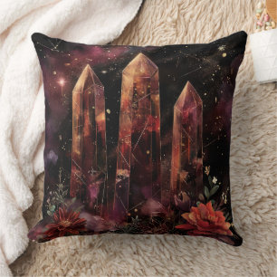 Coussin Mystic Améthyste Cristal Floral Galaxie Art (10)