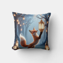 Coussin mystique Fox Spirit - Forêt enchantée