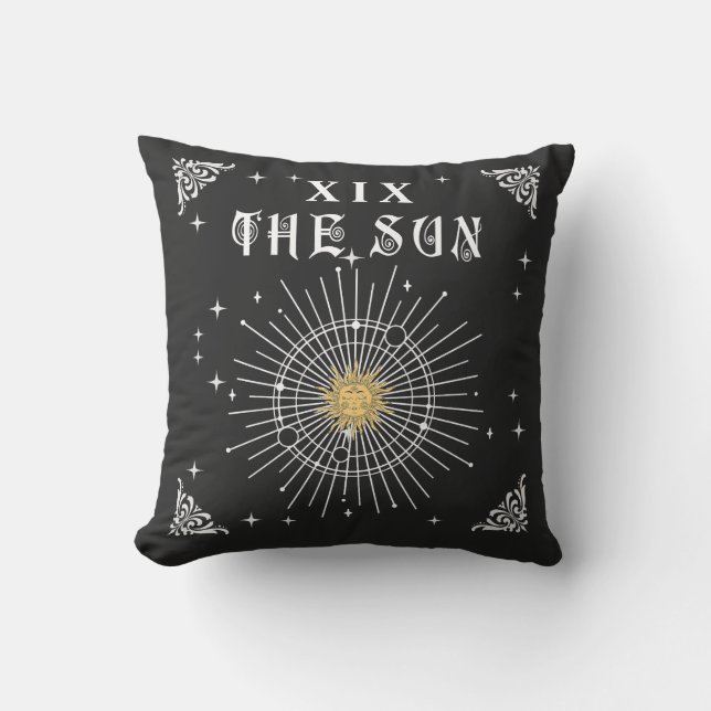 Coussin Mystique W Fortune Tarot Le Soleil Halloween gothi (Recto)