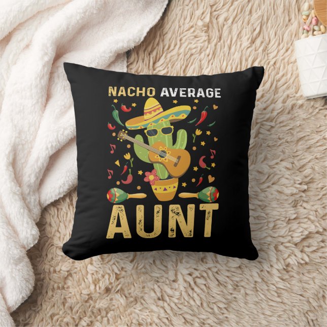 Coussin Nacho Tante Moyenne Humour Cinco De Mayo Tante (Couverture)