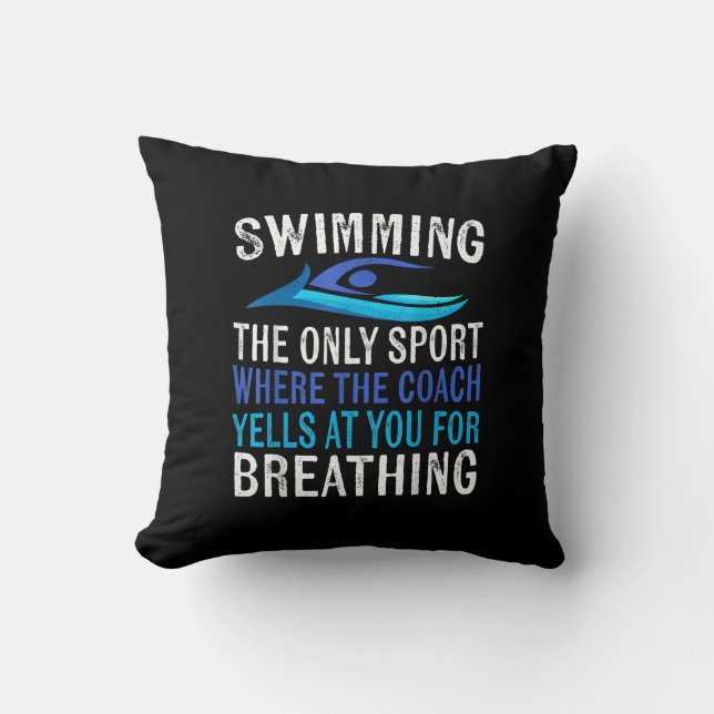 Coussin Nager Seulement Sport Où Entraîneur nager Cadeaux (Recto)
