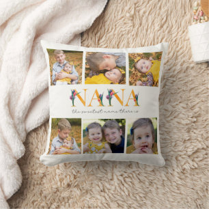 Coussin Nana Floral Tulipes Photo Personnalisée Jeter Orei