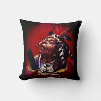 Coussin Native American "Medicine Man"