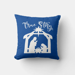 Coussin Nativité réversible de la véritable histoire