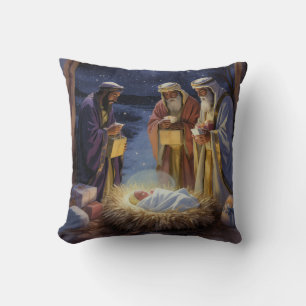 Coussin Nativité traditionnelle des trois sages