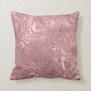 Coussin Nature Abstrait Rose Blush Gold Parties scintillan