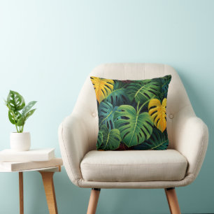 Coussin Nature Monstera Feuilles