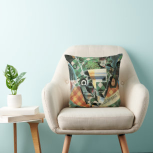 Coussin Nature morte à la nappe à carreaux de Juan Gris