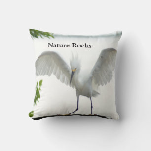 Coussin Nature Rocks Egret