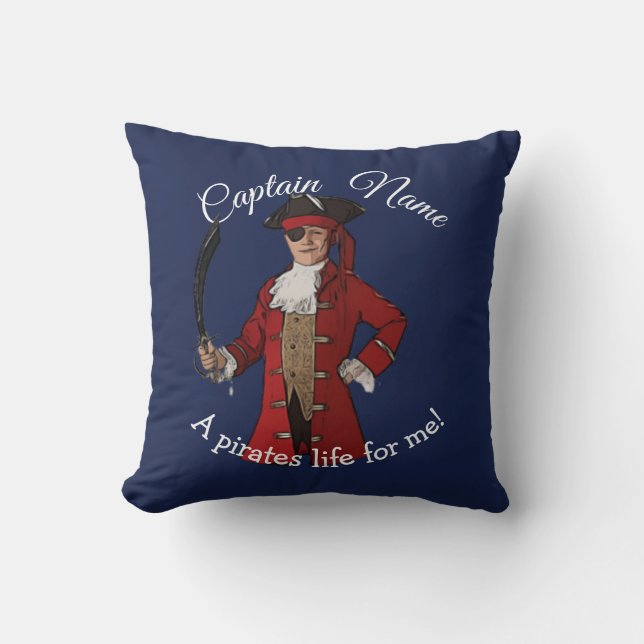 Coussin Nautical Blue Boy Pirate (Recto)