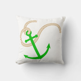 Coussin nautique Ancre verte