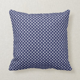 Coussin nautique bleu-foncé de thème