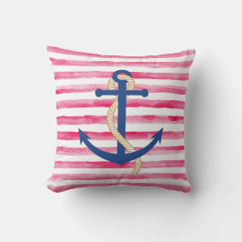 Coussin nautique couleur rouge et blanc