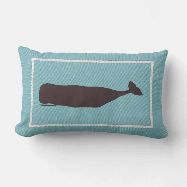 Coussin nautique de baleine de Nantucket dans le (Recto)