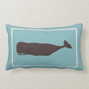 Coussin nautique de baleine de Nantucket dans le