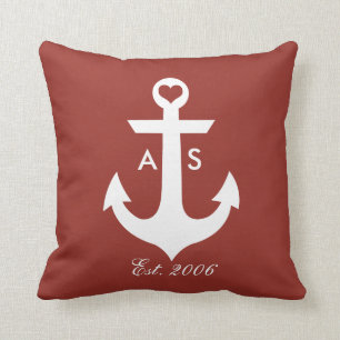 Coussin nautique de monogramme