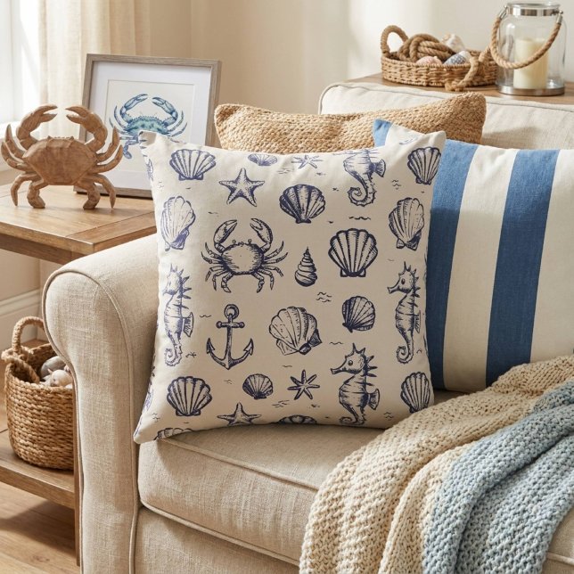 Coussin Nautique Rustique Moderne (Créateur téléchargé)