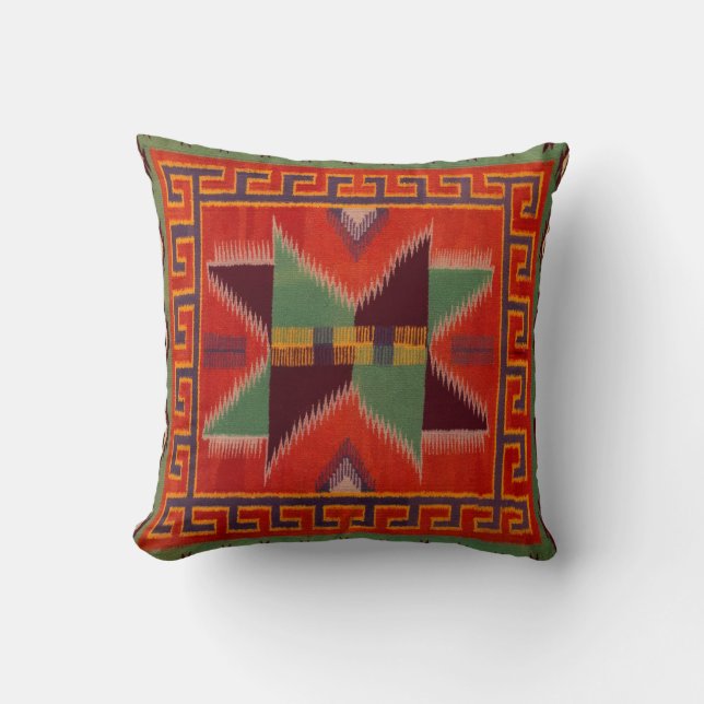 Coussin NAVAJO INDIAN 1800s HORSE SADDLE BLANKET REPRINT (Recto)
