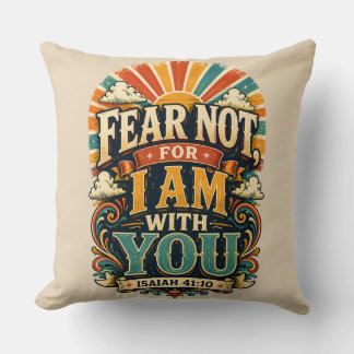 Coussin N'ayez Pas Peur Car Je Suis Avec Vous Cadeau Rétro