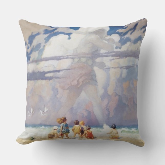 Coussin NC Wyeth Le littoral de la plage de l'artisanat gé (Recto)