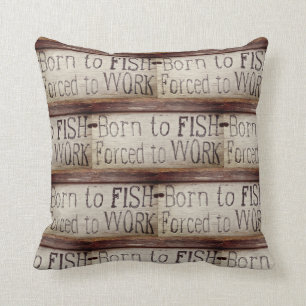 Coussin Né à la pêche, le motif coloré du pêcheur