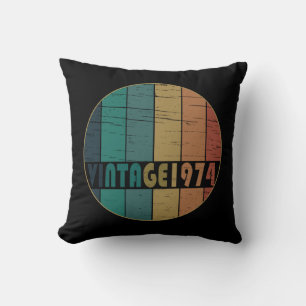 Coussin Né en 1974 vintage 50e anniversaire