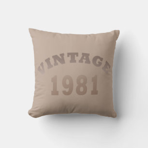 Coussin Né en 1981 élégant cadeau d'anniversaire moderne v
