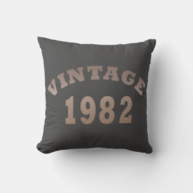 Coussin Né en 1982 anniversaire vintage (Recto)
