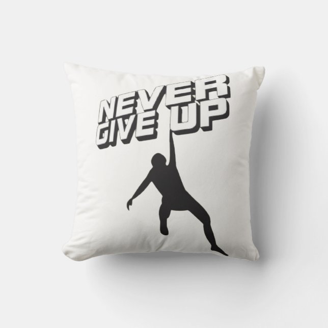 Coussin Ne jamais abandonner (Recto)
