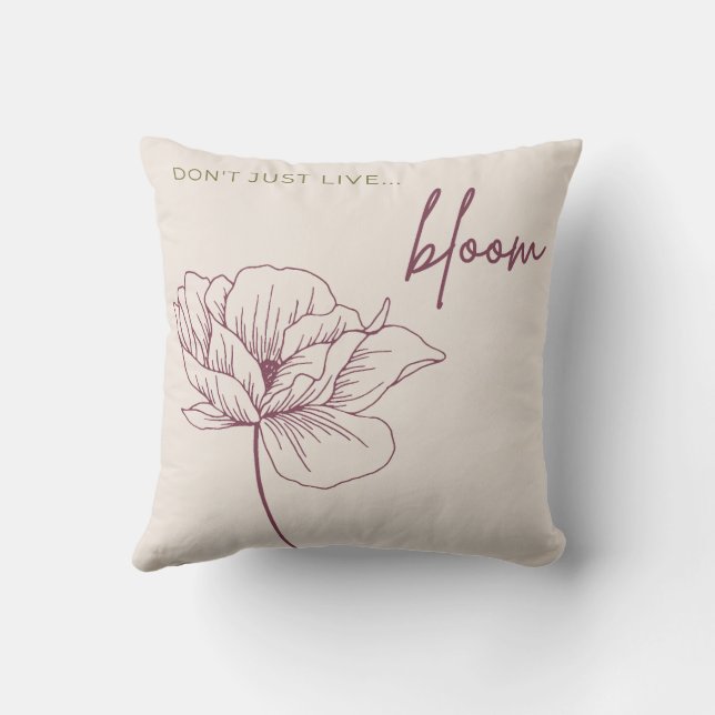 Coussin Ne vivez pas, Bloom (Verso)