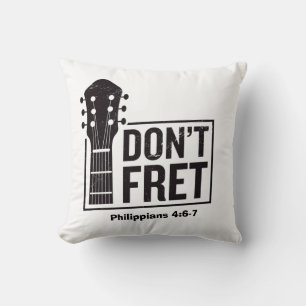 Coussin Ne vous inquiétez pas (Philippiens 4:6-7) Guitare 