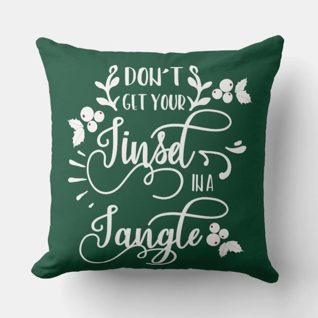 Coussin ne vous mettez pas dans un enchevêtrement de noël (Recto)